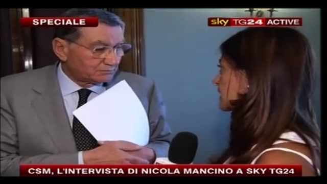 Csm, L'intervista di Nicola Mancino a Sky Tg24