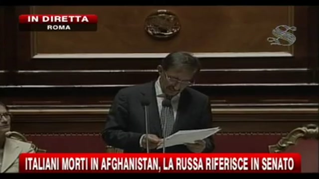 Italiani morti in Afghanistan, la Russa riferisce in senato