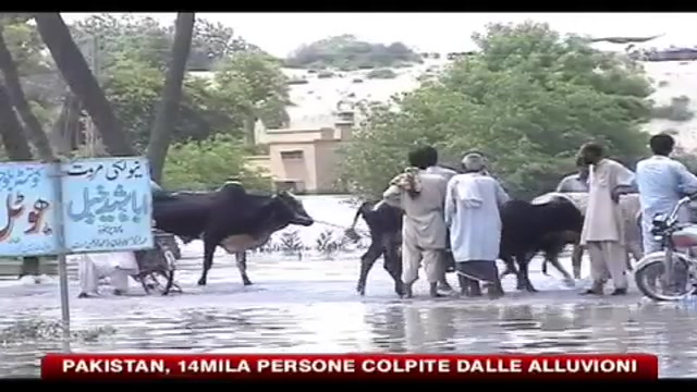Pakistan, 14mila persone colpite dalle alluvioni