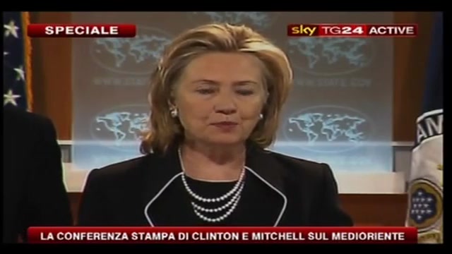 Hillary Clinton annuncia incontro per dialogo Israele ANP