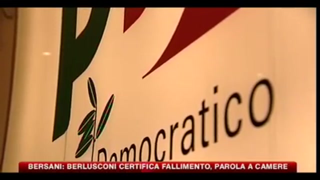Bersani: Berlusconi certifica fallimento parola alle Camere