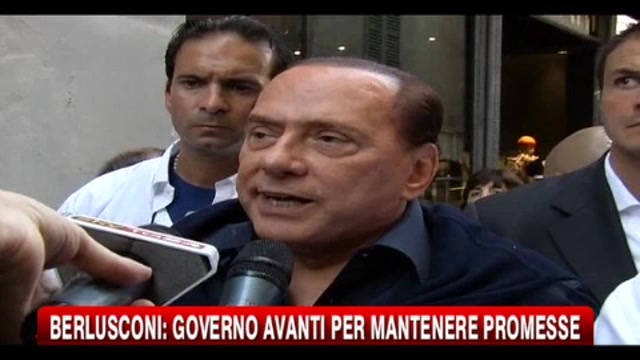 Berlusconi: Governo avanti per mantenere promesse