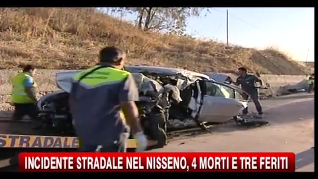 Incidente stradale nel Nisseno, 4 morti e tre feriti