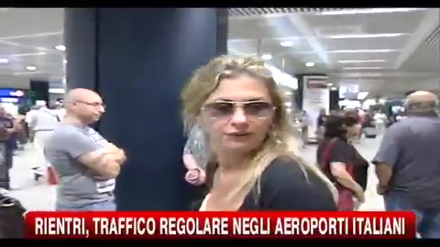 Rientri, traffico regolare negli aeroporti italiani