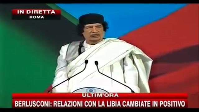 1- Italia-Libia, l'intervento di Gheddafi