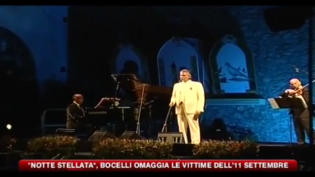 Notte Stellata, Bocelli omaggia le vittime dellì11 settembre
