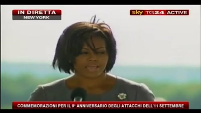 9/11, Michelle Obama ricorda i passeggeri del volo United 93
