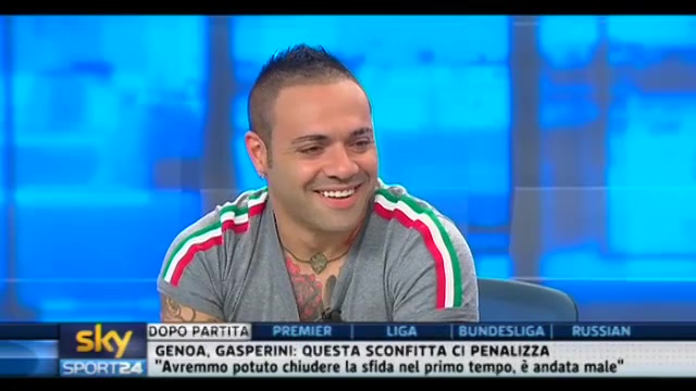 Miccoli, attaccante Palermo, ospite a Sky Sport24