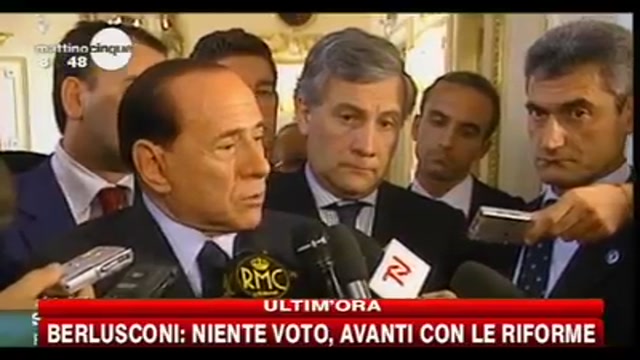 Berlusconi niente voto avanti con le riforme