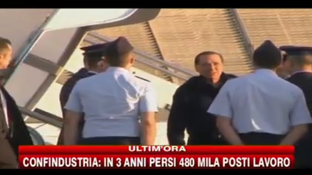 Aereo Berlusconi, atterraggio di emergenza a Linate