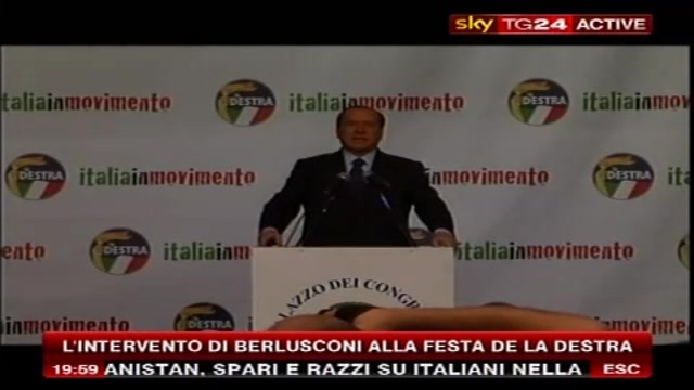 1-Festa de La Destra, Berlusconi: Non stiamo facendo calcio mercato