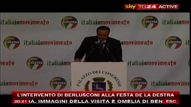 3-Festa de La Destra, Berlusconi: Noi crediamo nell'individuo
