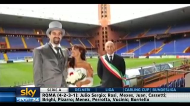 Amore per il Genoa: le prime nozze al Ferraris