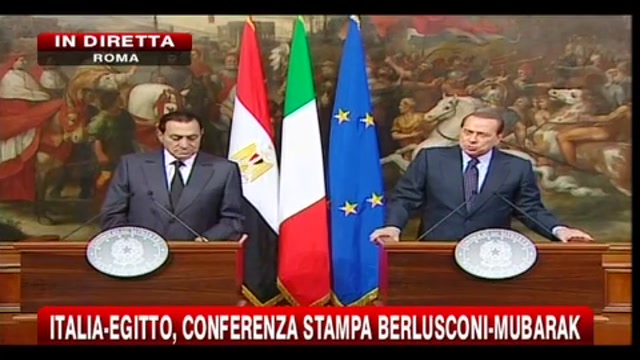 Conferenza Mubarak-Berlusconi