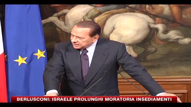 Berlusconi: Israele prolunghi moratoria insediamenti