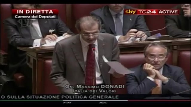Fiducia alla Camera, le reazioni: Massimo Donadi