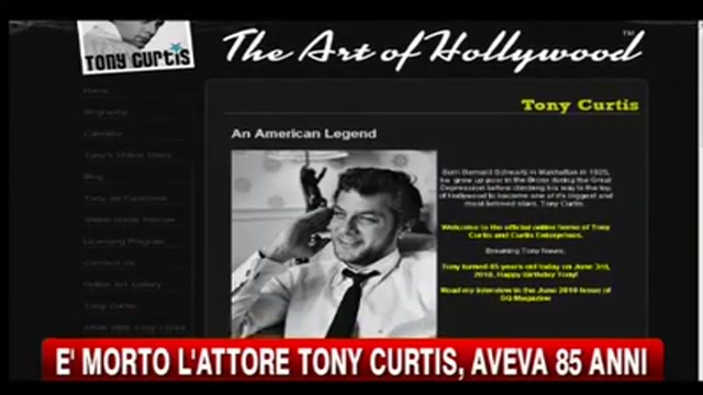 E' morto l'attore Tony Curtis, aveva 85 anni