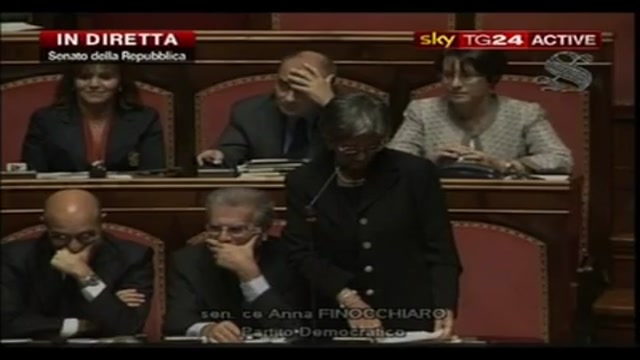 Fiducia al Senato: intervento di Anna Finocchiaro