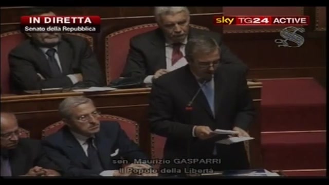 Fiducia al Senato: intervento di Maurizio Gasparri