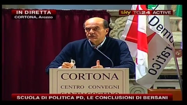 10- Bersani, convegno Cortona: la Lega ci fa un baffo