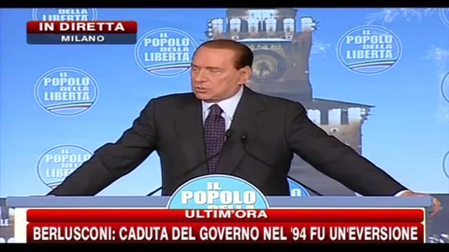 2 - Berlusconi, festa PDL: in Italia governo ha potere inferiore