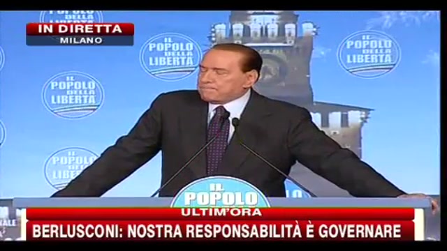 12 - Berlusconi, festa PDL- vogliamo realizzazione del giusto processo