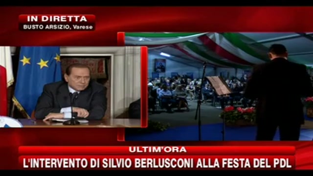 L'intervento di Berlusconi alla festa PDL di Busto Arsizio