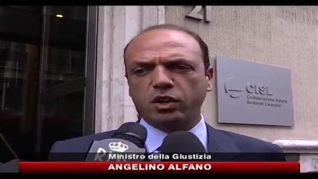 Cisl, Alfano da Bonanni, solidarietà contro violenza