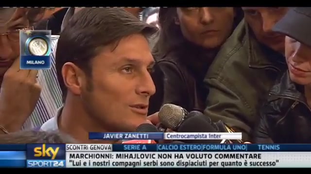 Zanetti commenta gli scontri al Marassi