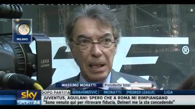 Moratti, soddisfatto della prestazione dell'Inter