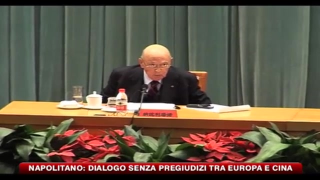 Napolitano: dialogo senza pregiudizi tra Europa e Cina