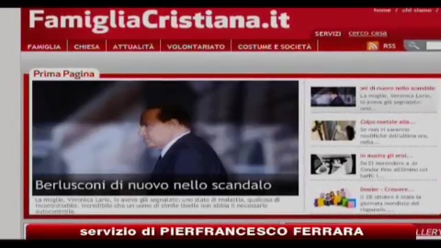 Caso Ruby, Famiglia Cristiana: Berlusconi fuori controllo
