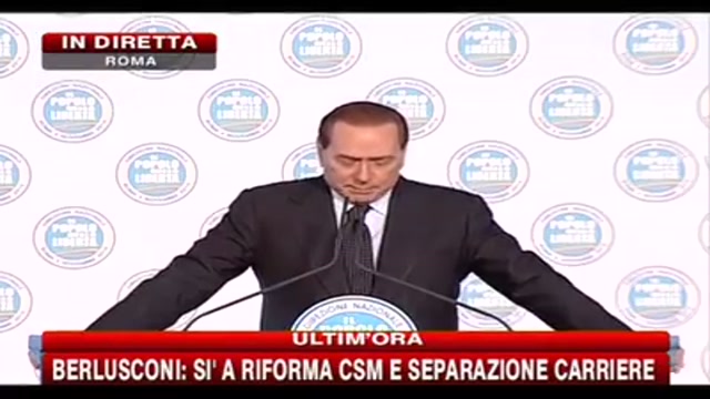 8 - Berlusconi: PD incapace di resistere a pressioni di Grillo, Di Pietro e Vendola