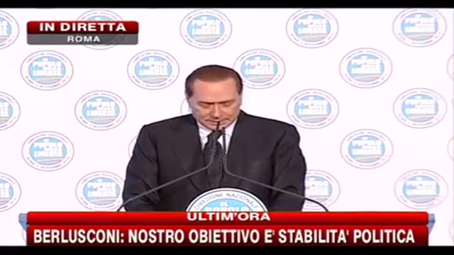 13 - Berlusconi: se governo cade si torni alle urne
