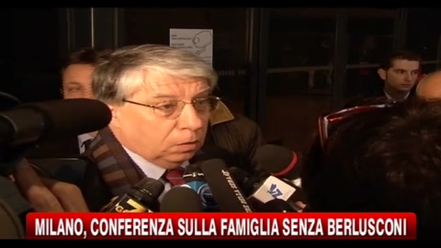 Milano, conferenza sulla famiglia senza Berlusconi