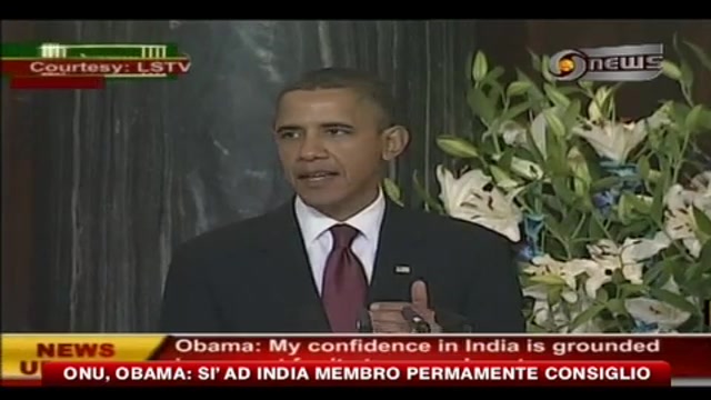 ONU, Obama: sì ad India membro permamnente del consiglio