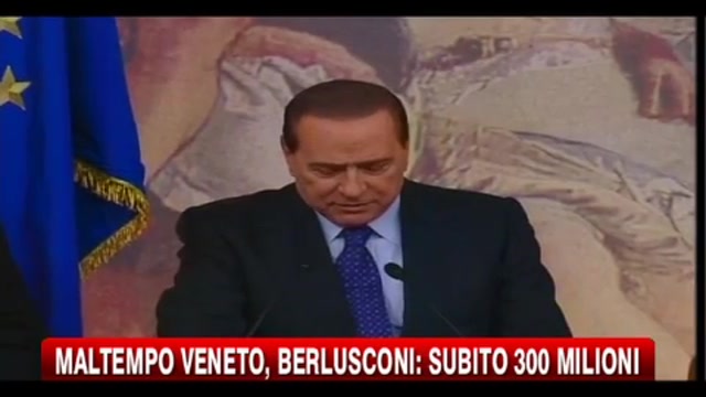 Maltempo Veneto, Berlusconi- subito 300 milioni