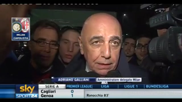 Derby Inter-Milan, parla Galliani