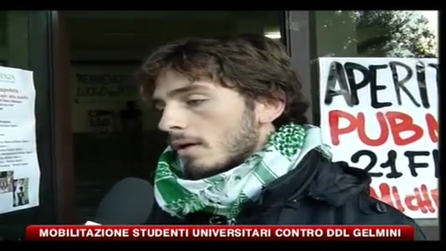 Mobilitazione studenti universitari contro DDL Gelmini