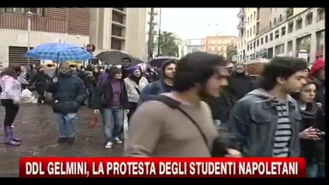 DDL Gelmini, la protesta degli studenti napoletani