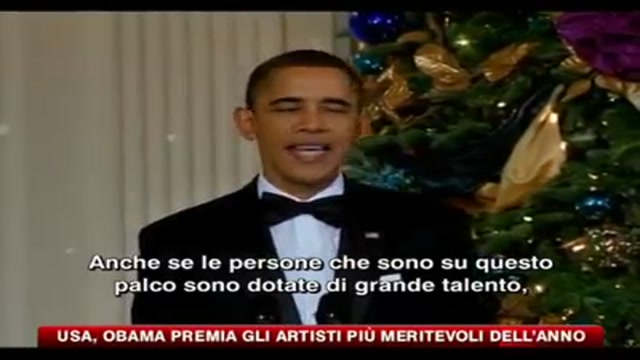USA, Obama premia gli artisti più meritevoli dell'anno