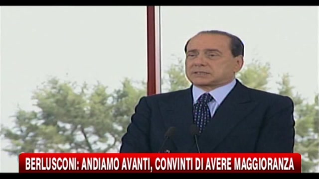 Berlusconi: andiamo avanti, convinti di avere la maggioranza