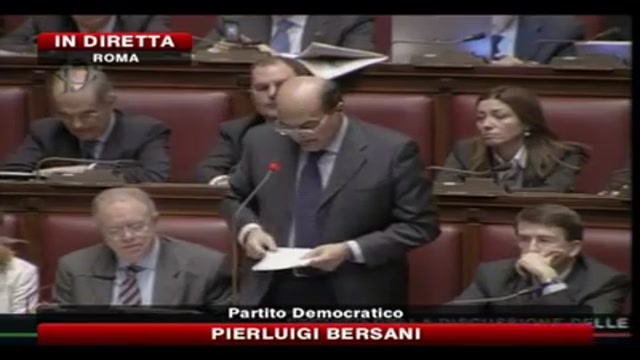 Bersani alla Camera: comunque vada per il governo sarà una sconfitta