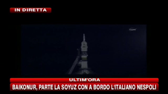 Baikonur, parte la Soyuz con a bordo l'italiano Nespoli