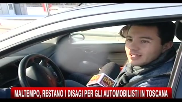 Maltempo, restano i disagi per gli automobilisti in Toscana
