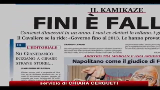 Libero: agguato a Fini per screditare Berlusconi