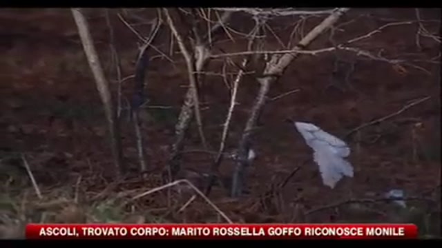 Ascoli, trovato corpo: marito Rossella Goffo riconosce monile