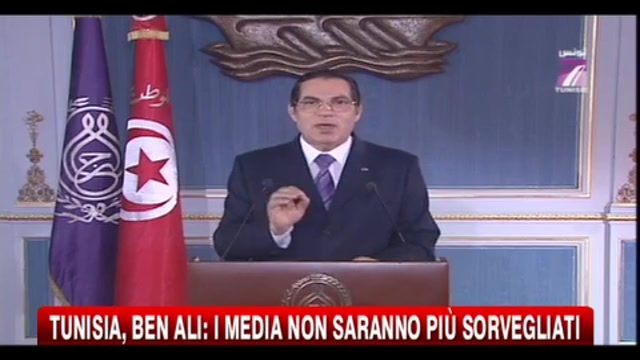 Tunisia, Ben Ali: i media non saranno più sorvegliati