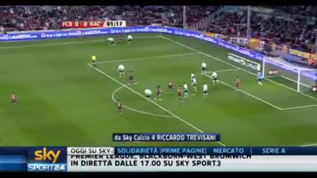 Liga, i gol di Barcellona-Racing Santander