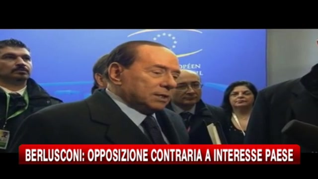 Berlusconi: l'opposizione è contraria all'interesse del paese